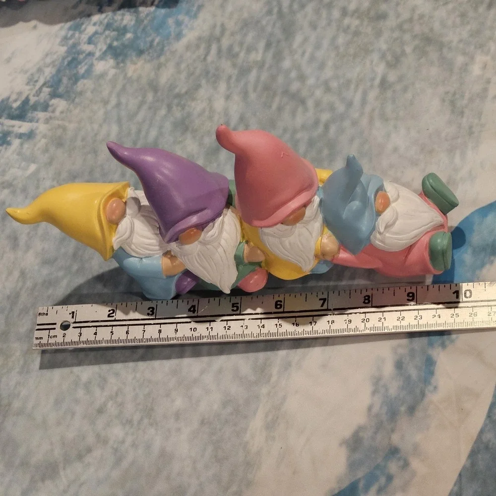 Pastel Spring Easter Gnome Figurines Set Of 3 Shelf Sitters‎